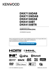 Kenwood DNX4150BT Gebruiksaanwijzing