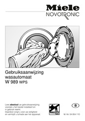 Miele professional W 989 WPS Gebruiksaanwijzing