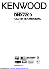 Kenwood DNX7200 Gebruiksaanwijzing