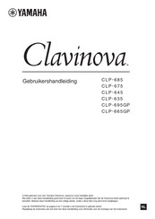 Yamaha Clavinova CLP-665GP Gebruikershandleiding