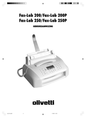 Olivetti Fax-Lab 200 Gebruiksaanwijzing