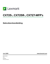 Lexmark CX727 Gebruikershandleiding