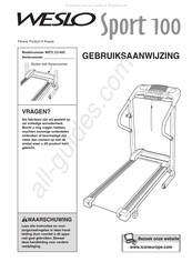 Weslo Sport 100 Gebruiksaanwijzing