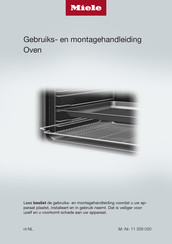 Miele H 7165 BP Gebruiks- En Montagehandleiding