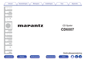 Marantz CD6007 Gebruiksaanwijzing