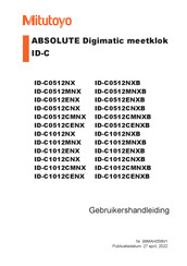 Mitutoyo ID-C0512NX ID-C0512NXB Gebruikershandleiding