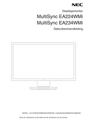 NEC MultiSync EA224WMi Gebruikershandleiding