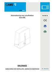 CAME BXL Series Handleiding Voor Installatie, Gebruik En Onderhoud