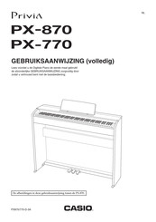 Casio Privia PX-770 Gebruiksaanwijzing