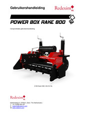 Redexim POWER BOX RAKE 800 Gebruikershandleiding