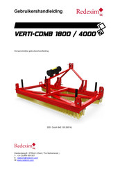 Redexim VERTI-COMB 1800 Gebruikershandleiding