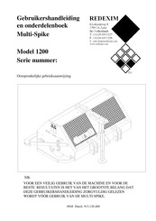 Redexim Multi-Spike 1200 Gebruikershandleiding