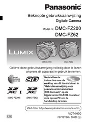 Panasonic Lumix DMC-FZ62 Beknopte Gebruiksaanwijzing