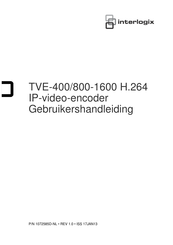 Interlogix TVE-400/800-1600 H.264 Gebruikershandleiding