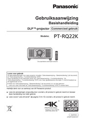 Panasonic PT-RQ22K Gebruiksaanwijzing