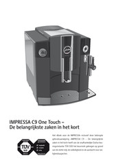 Jura IMPRESSA C9 One Touch Gebruikershandleiding