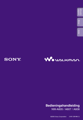 Sony walkman NW-A605 Bedieningshandleiding