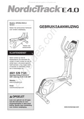 NordicTrack E 4.0 Gebruiksaanwijzing