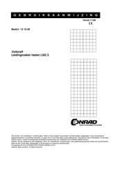 VOLTCRAFT LSG 3 Gebruiksaanwijzing