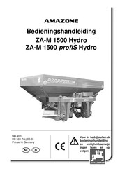 Amazone ZA-M 1500 Hydro Bedieningshandleiding