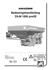 Amazone ZA-M 1500 Profis Hydro Bedieningshandleiding