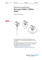 Endress+Hauser Micropilot FMR54 HART Beknopte Handleiding