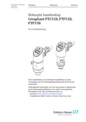 Endress+Hauser Ceraphant PTC31B Beknopte Handleiding