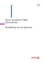 Xerox VersaLink C600 Handleiding Voor De Gebruiker