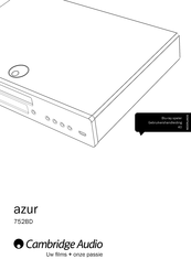 Cambridge Audio azur 752BD Gebruikershandleiding