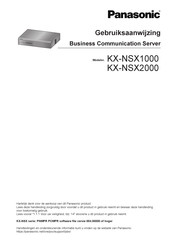 Panasonic KX-NSX1000 Gebruiksaanwijzing