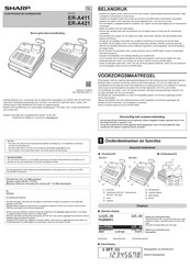 Sharp ER-A421 Basis Gebruikershandleiding