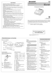 Sharp XE-A107 Basis Gebruikershandleiding