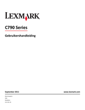 Lexmark C790 Series Gebruikershandleiding