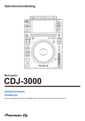 PIONEER DJ CDJ-3000 Gebruikershandleiding