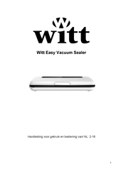 Witt Easy Vacuum Sealer Handleiding