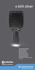 Sennheiser e 609 silver Gebruiksaanwijzing