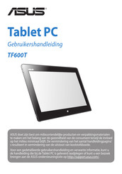 ASus TF600T Gebruikershandleiding