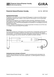 Gira 0873 00 Gebruiksaanwijzing