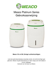 Meaco Platinum Series Gebruiksaanwijzing