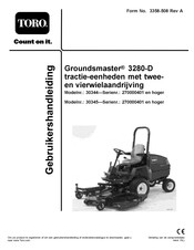 Toro Groundsmaster 3280-D Gebruikershandleiding