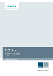 Siemens MOTOX BA 2019 Bedieningshandleiding