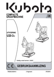 Kubota U20-3a Gebruiksaanwijzing