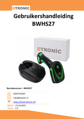 Dtronic BWHS27 Gebruikershandleiding