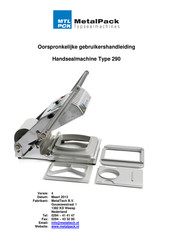 MetalPack 290 Gebruikershandleiding