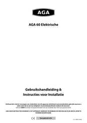 AGA 60 Gebruikshandleiding