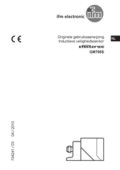 IFM Electronic efector100 GM705S Originele Gebruiksaanwijzing