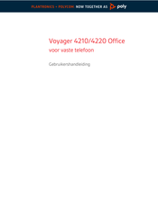 Plantronics poly Voyager 4210 Office Gebruikershandleiding