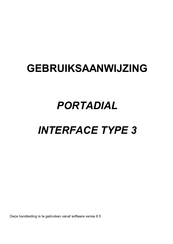 PortaDial INTERFACE Gebruiksaanwijzing