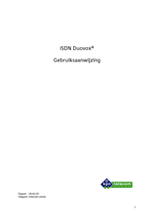 Kpn Telecom Duovox ISDN Gebruiksaanwijzing