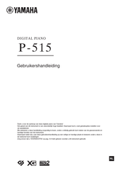 Yamaha P-515 Gebruikershandleiding